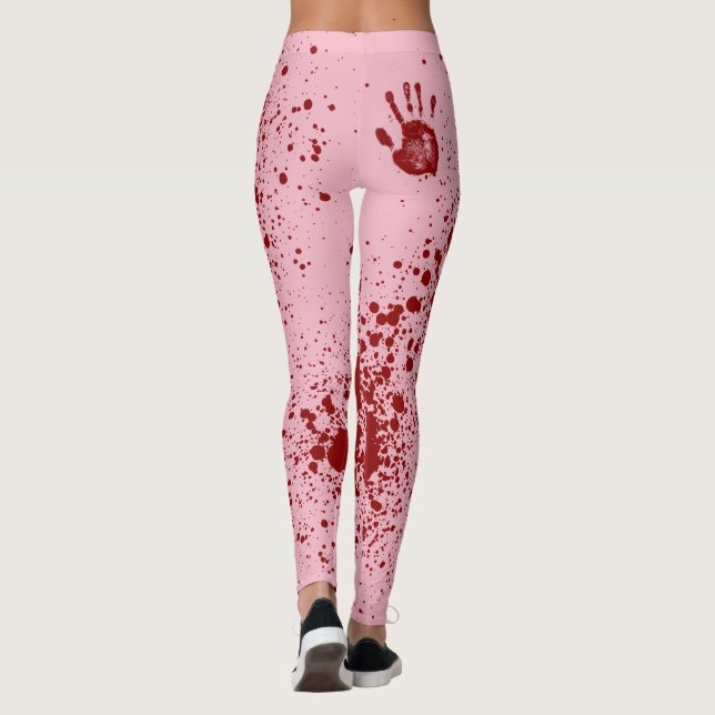 Bloody Mess on Pink Leggings (Back)