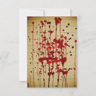 Bloody notebook Halloween Invitation