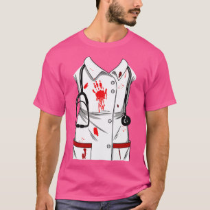Bloody Nurse Costume Halloween Zombie Blood T-Shirt
