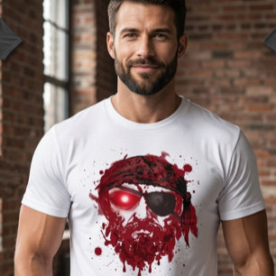 Bloody Pirate Skull T-Shirt – Halloween Horror Tee