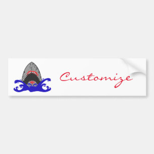 Bloody Shark Jaws Thunder_Cove Bumper Sticker