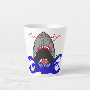 Bloody Shark Jaws Thunder_Cove Latte Mug