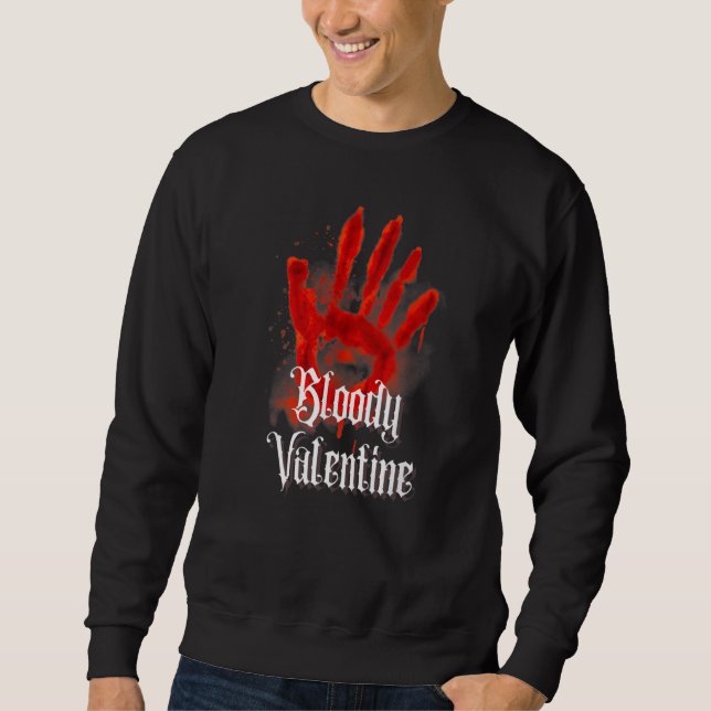 Bloody Valentine Gothic Emo Mysterious Occult Divi Sweatshirt (Front)