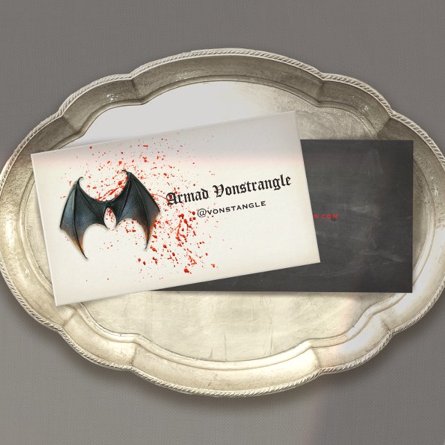 Bloody Vampire Bat  Wings Business Card (Creator Uploaded)