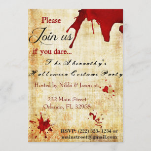 Bloody Vampire Halloween Party Invitation