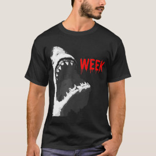 Bloody Week Funny Shark Opening Jaw Teeth Sharks L T-Shirt