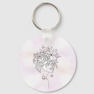 Bloom and Breathe Floral Keychain