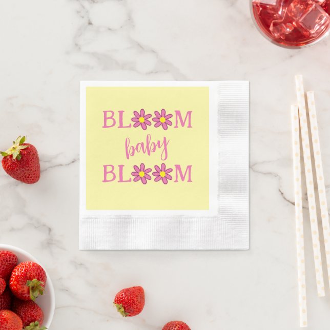 Bloom Baby Bloom Baby Shower Napkin (Insitu)