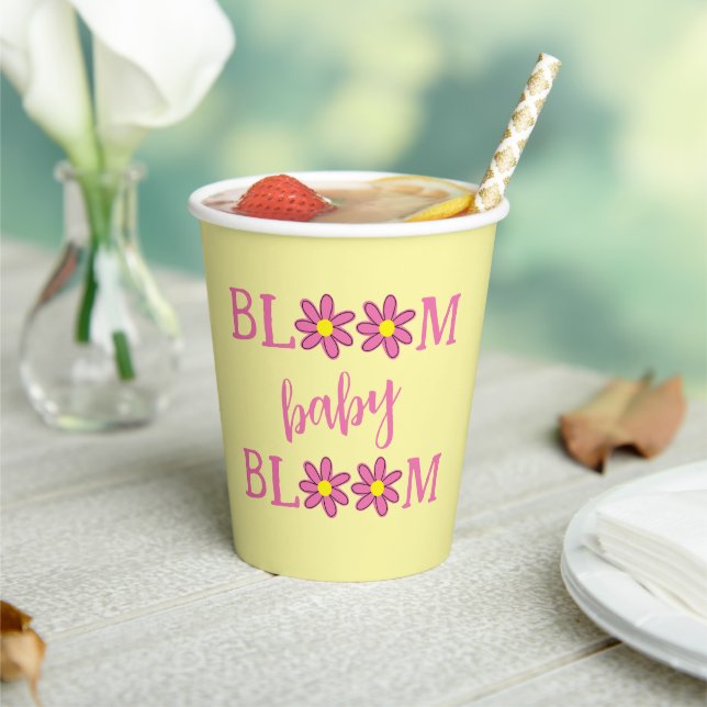 Bloom Baby Bloom Baby Shower Paper Cups (Insitu)