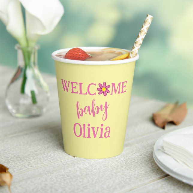 Bloom Baby Bloom Personalised Paper Cups (Insitu)