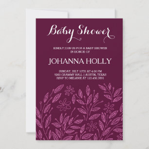 bloom baby shower invitation