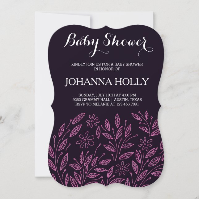bloom baby shower invitation (Front)