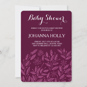 bloom baby shower invitation