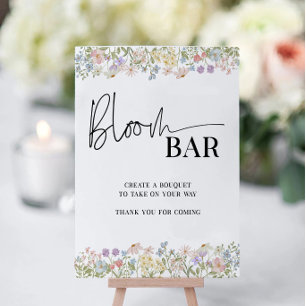Bloom Bar Sign for Wedding and Events