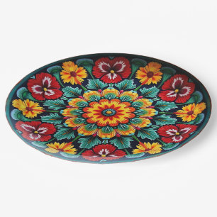 💀🎉Bloom Before Doom Día de los Muertos Paper Plate