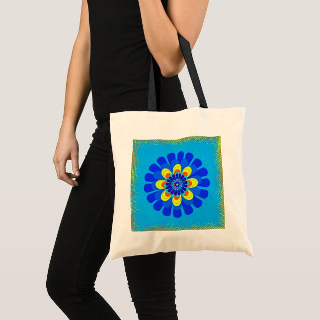 Bloom Blue Tote Bag (Front (Product))