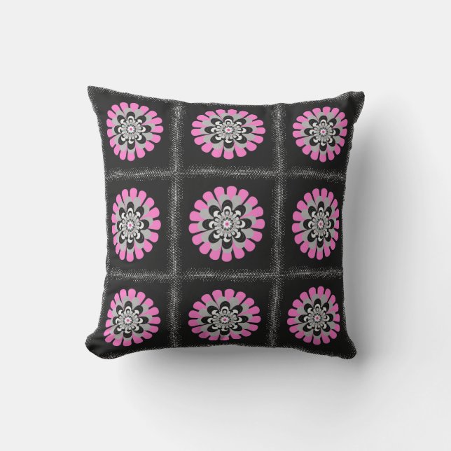 Bloom Blush Patchwork Cushion (Front)