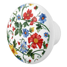 Bloom Boldly | Colourful Floral Ceramic Drawer Pul