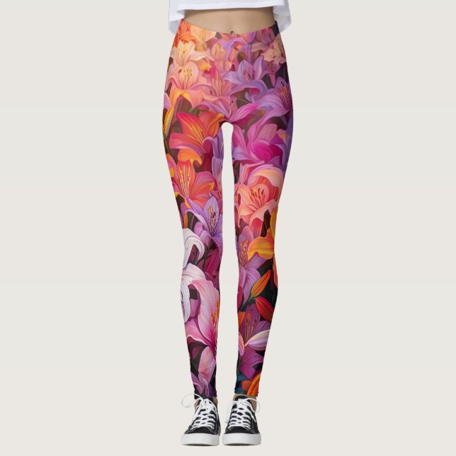 Bloom Boldly Floral All-Over-Print Leggings (Front)