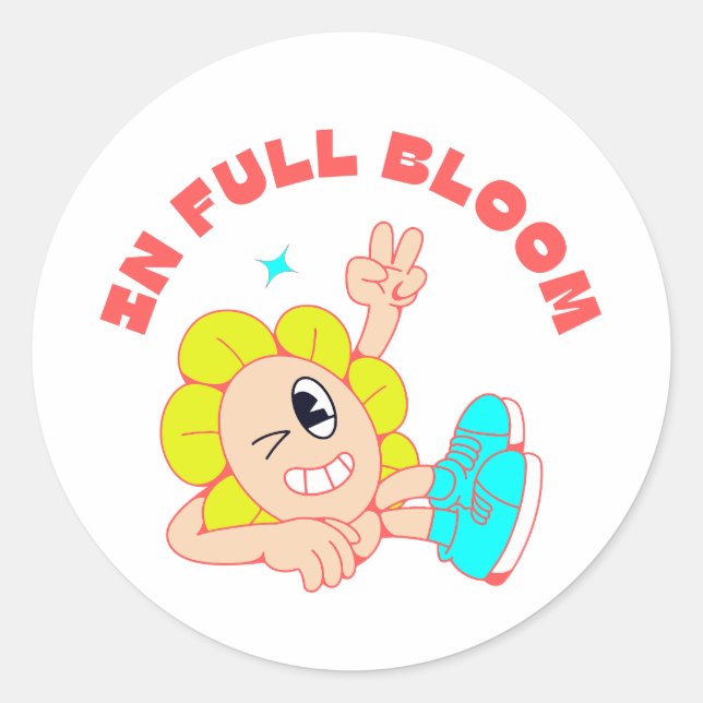 Bloom & Bounce Classic Round Sticker (Front)