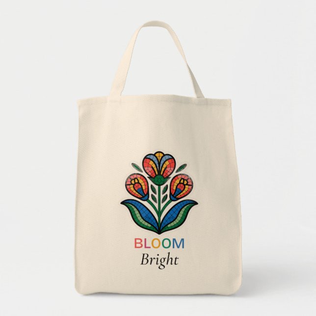 Bloom Bright Flower  Tote Bag (Front)