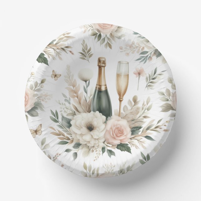Bloom & Bubbles Paper Bowls Plate (Front)