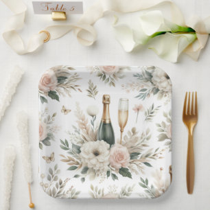 Bloom & Bubbles Paper Plates