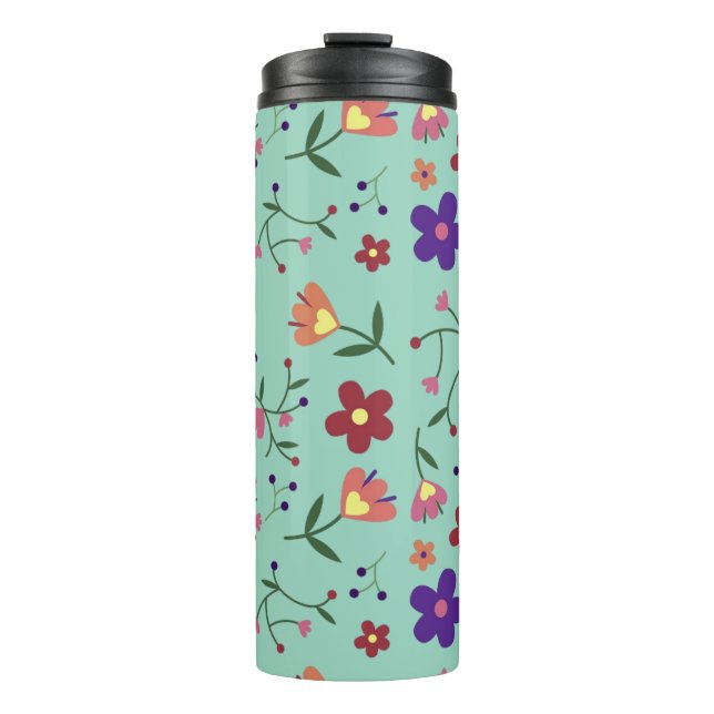 Bloom Buddy: Floral Fun Water Bottle (Front)