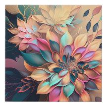 "Bloom Burst" - Contemporary Floral Art Print