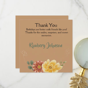 Bloom & Celebrate Floral Birthday Thank You Card