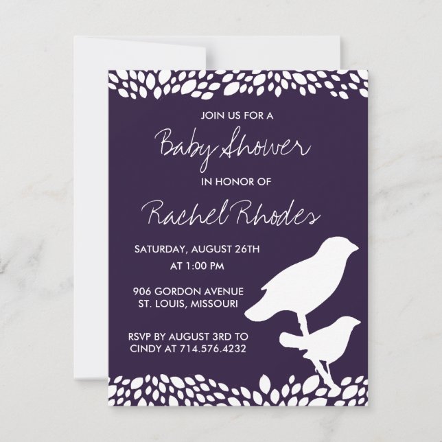 Bloom Customisable Baby Shower Invitation (Front)