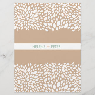 Bloom Customisable Wedding Program in Cashmere Programme