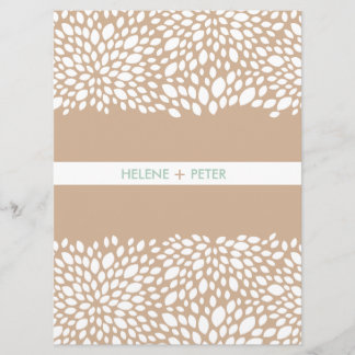 Bloom Customisable Wedding Program in Cashmere Programme