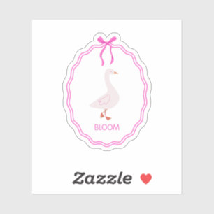 Bloom Cute Goose with Pink Ribbon Frame