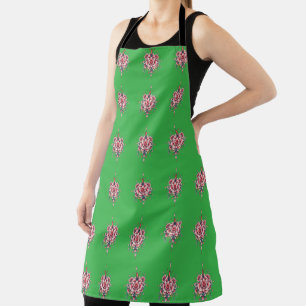 Bloom & Flame – Vintage Floral Elegance Apron