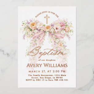 Bloom Floral Bow Girl Baptism