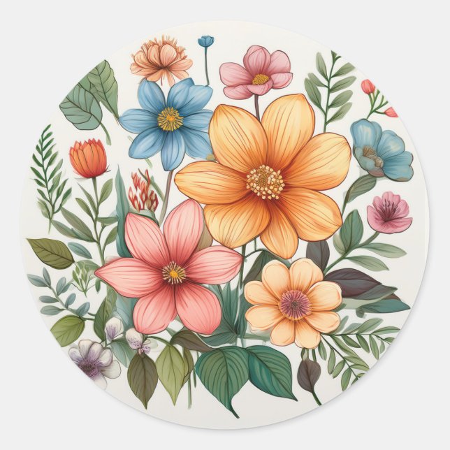 Bloom & Flourish Floral Sticker (Front)