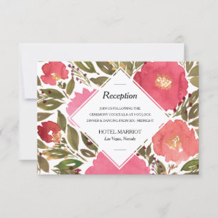 Bloom Flowers Reception Card