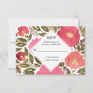 Bloom Flowers RSVP Card