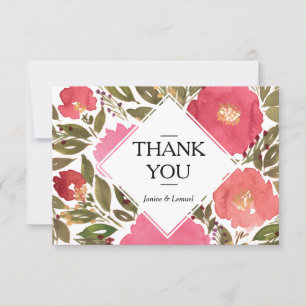 Bloom Flowers Thank You Card