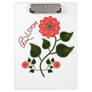  "Bloom" Folk Art Floral Inspiration Clipboard