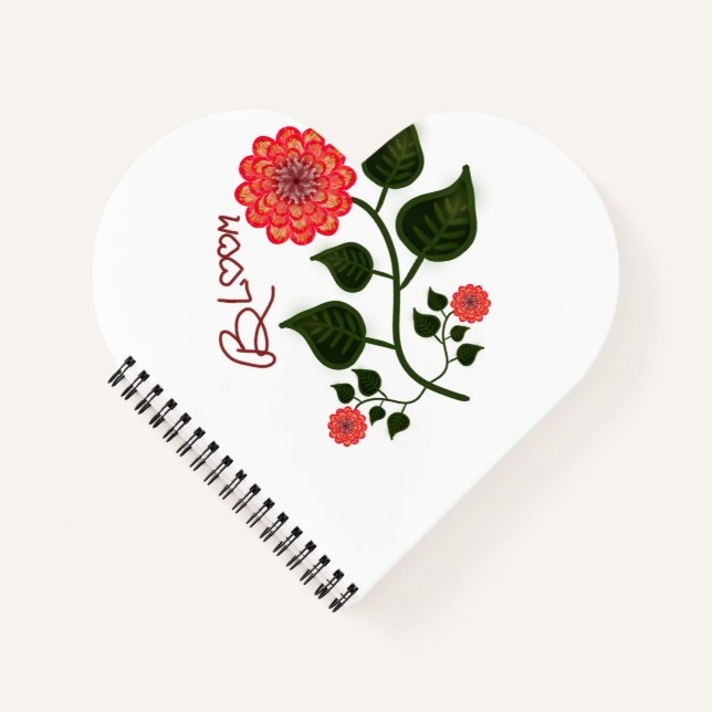  "Bloom" Folk Art Floral Inspiration Notebook (Front)