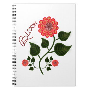 "Bloom" Folk Art Floral Inspiration Notebook