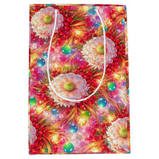 Bloom Glow Magic – Glowing Flowers Medium Gift Bag