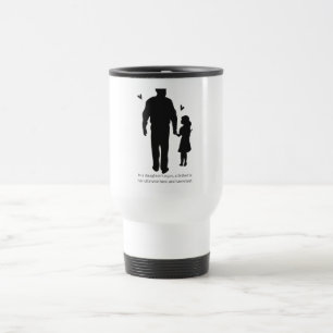 Bloom & Grow Aesthetic Minimalist Floral Black Travel Mug
