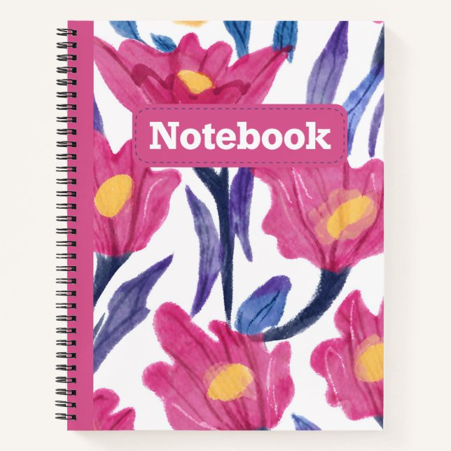Bloom & Grow Floral Spiral Notebook 🌺🌿 (Front)