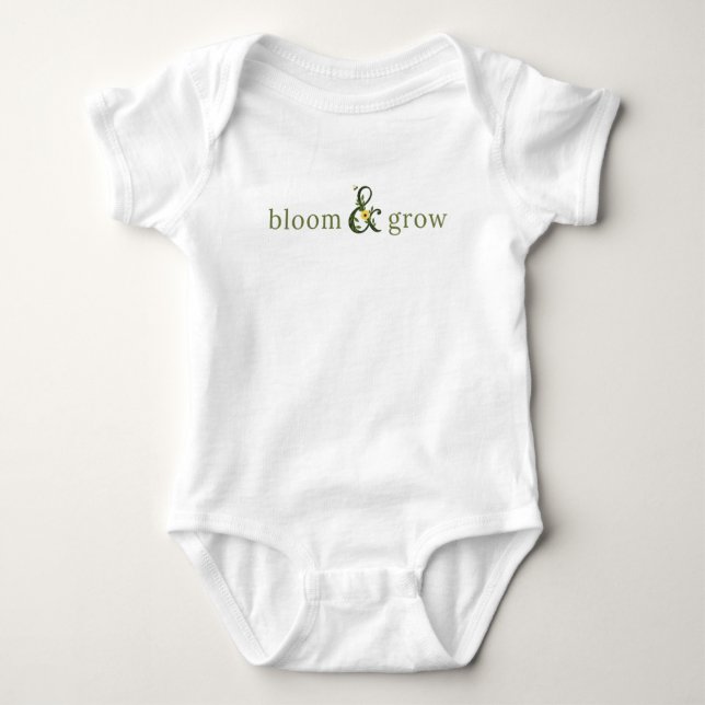 Bloom & Grow nature farmhouse baby outfit Bodysuit (Front)