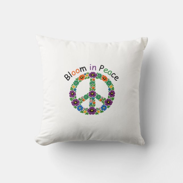 Bloom in Peace Cushion (Front)