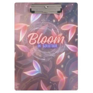 Bloom In Solitude Aesthetic Cute Floral Custom  Clipboard