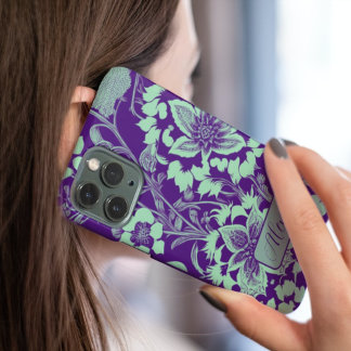 Bloom in Style Purple Minimalist Flower Case-Mate iPhone Case